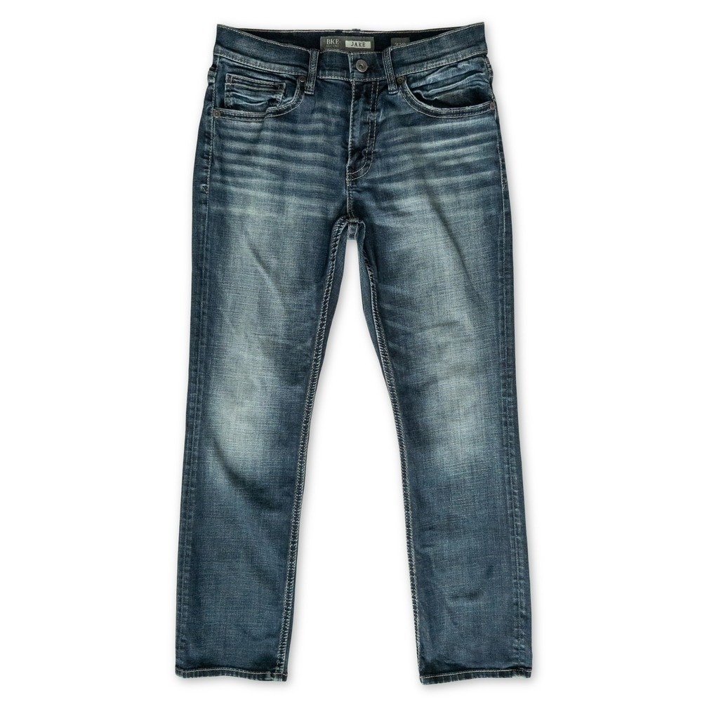 BKE Jake Jeans Womens 32 R Dark Wash Straight Leg Denim Cowgirl Chic Western